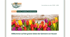 Desktop Screenshot of gaertnerei-vonhausen.de